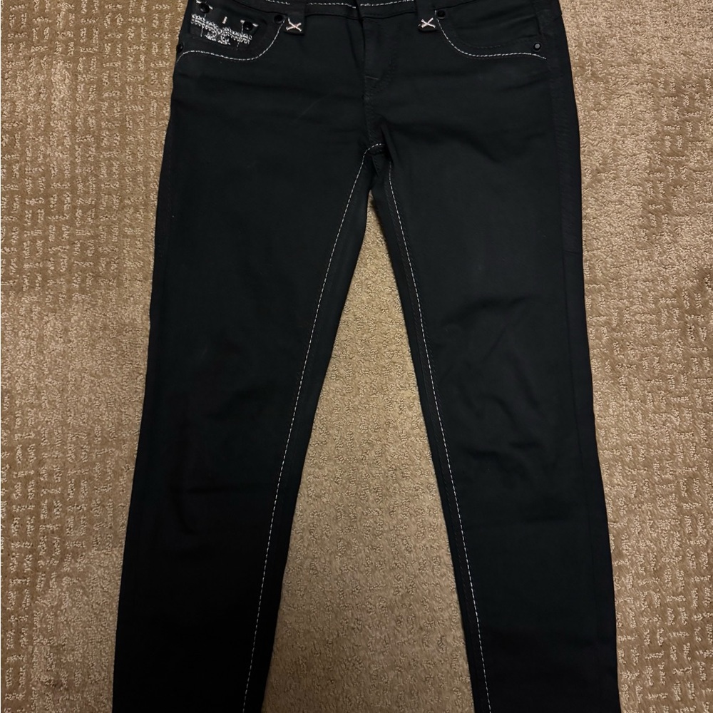 Woman’s Rock Revival Black Skinny Jeans Modern Fit